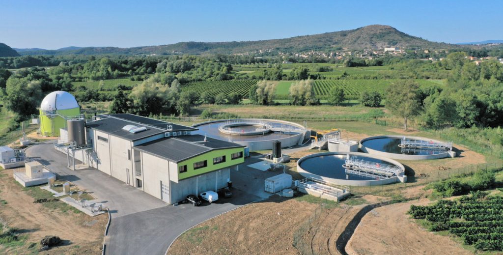 Station d'épuration du Bourdary - Aubenas (Ardèche). Production de biogaz à partir des eaux usées - Stereau