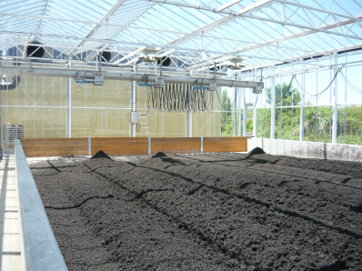 Greenhouse equipped with Stereau's Helisol solar drying process.