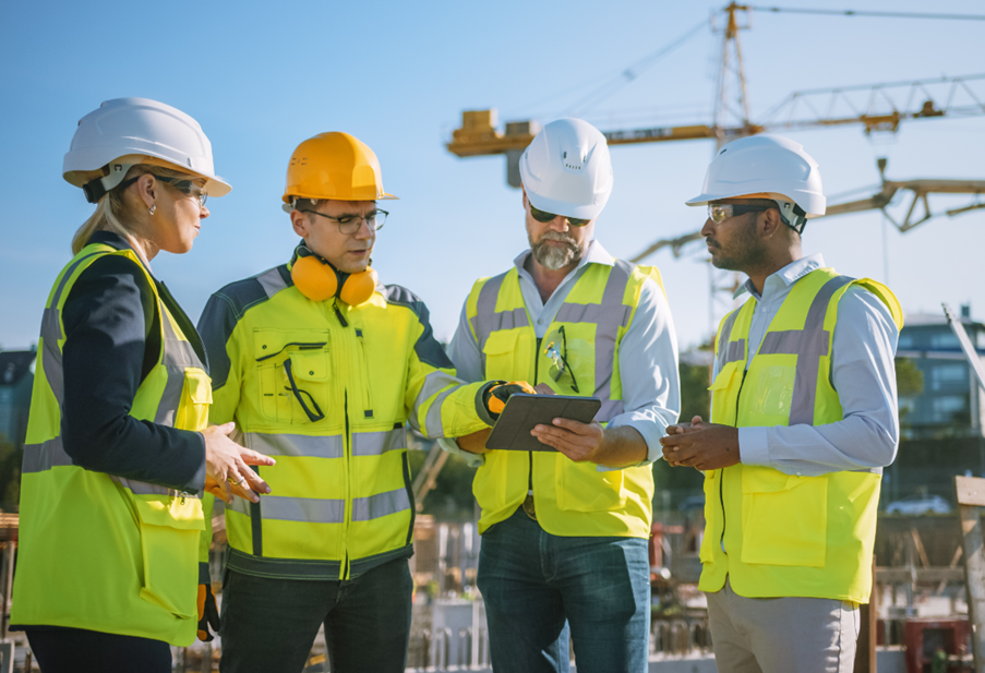 Sécurité sur un chantier de construction.