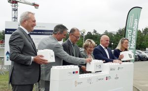 Cérémonie de première pierre de l'extension de la station d'épuration du Verdié (Montauban)