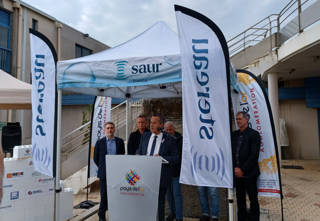 Cérémonie de lancement de travaux de l'usine d'eau potable de Vauguières-le-Bas